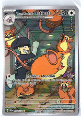 Team Rocket's Raticate Illustration Rare SV10: Destined Rivals 202/182 NM