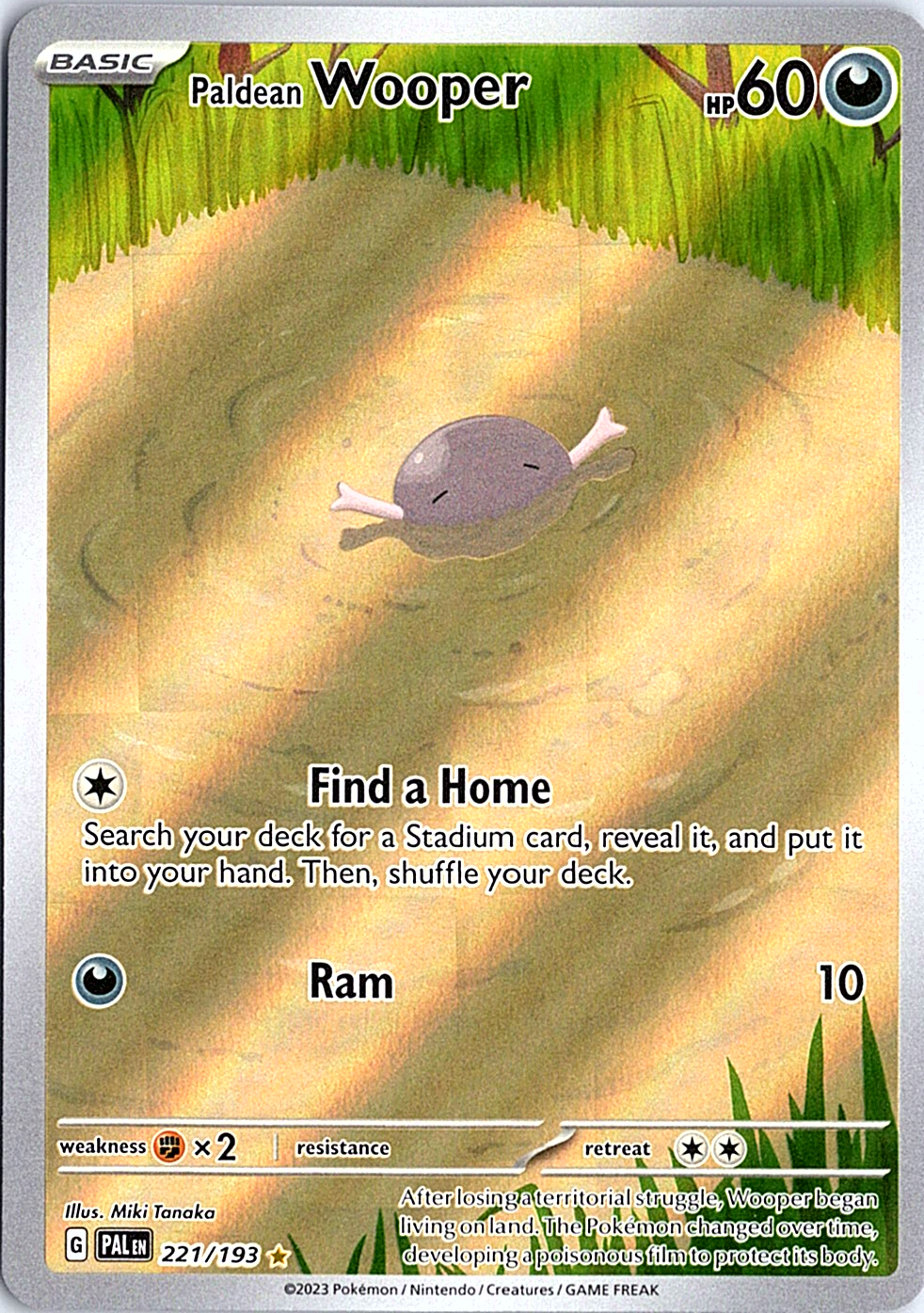 Paldean Wooper Illustration Rare SV02: Paldea Evolved 221/193 NM