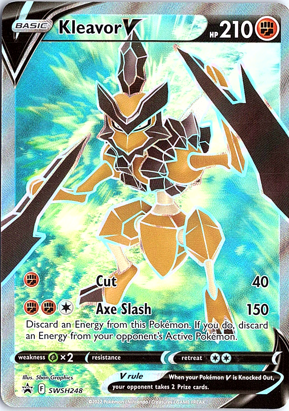Kleavor V (Full Art) Promo SWSH: Sword & Shield Promo Cards SWSH248 NM