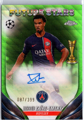 2023-24 Topps Chrome UEFA Future Stars Warren Zaire-Emery Green Wave /399 #159