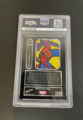 2022 Skybox Marvel Metal Universe Spider-Man Light FX Yellow #176 PSA 8