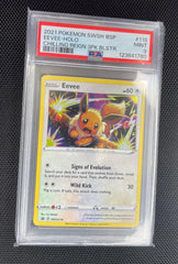 2021 Pokemon Swsh Black Star Promo #118 Eevee-Holo Chilling Reign 3pk.Blstr. PSA 9