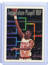 1994-1995 Topps Basketball Hakeem Olajwon Topps Future Playoff MVP Gold Card #205