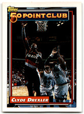 1992 Topps Clyde Drexler Portland Trail Blazers Card 212