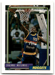 1992 Topps Dikembe Mutombo Denver Nuggets Card 281