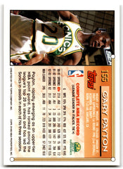 1993 Topps Gold Gary Payton Seattle SuperSonics Card 155