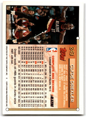 1993 Topps Clyde Drexler Portland Trail Blazers Card 249