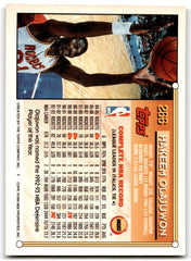 1993 Topps Hakeem Olajuwon Houston Rockets Card 266