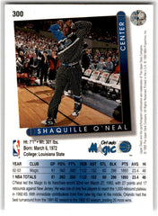 1993 Upper Deck Shaquille O'Neal Card 300