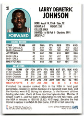 1994 Hoops Larry Johnson Charlotte Hornets Card 21