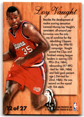 1995 Fleer Flair Hardwood Leader Loy Vaught Los Angeles Clippers 12