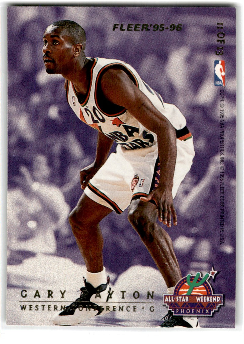 1995 Fleer Gary Payton/Danna Baros Card 11 Default Title