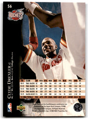1995 Upper Deck Clyde Drexler Houston Rockets Card 56