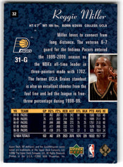 1999 Upper Deck Retro Reggie Miller Card 32