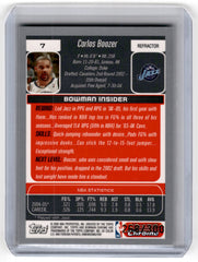 2005 Bowman Chrome Carlos Boozer Card 7