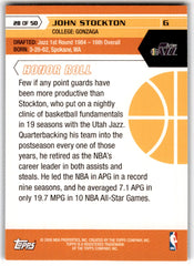 2007 Topps 50th Anniversary John Stockton Card 28