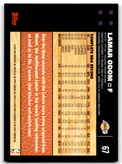 2007 Topps Lamar Odom Los Angeles Lakers Card#67