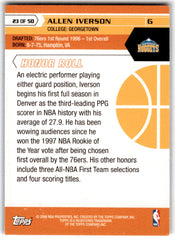 2007 Topps 50th Anniversary Allen Iverson Card 6