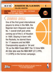 2007 Topps 50th Anniversary Hakeem Olajuwon Card 46