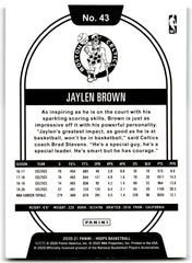 2020 Hoops Jaylen Brown Boston Celtics Card 43
