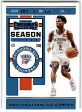 2019 Panini Contenders Game Ticket Red Shai Gilgeous-Alexander Card 91