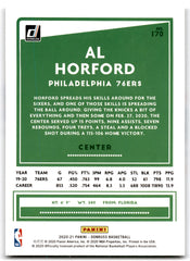 2020 Donruss Al Horford Philadelphia 76ers Card 170