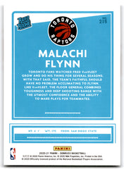 2020 Donruss Malachi Flynn Toronto Raptors Card 215