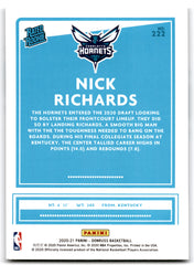 2020 Donruss Nick Richards Charlotte Hornets Card 222