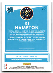 2020 Donruss RJ Hampton Denver Nuggets Card 237