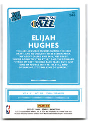 2020 Donruss Elijah Hughes Utah Jazz Card 246