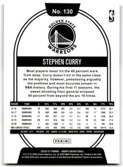 2020 Hoops Stephen Curry Golden State Warriors Card 130