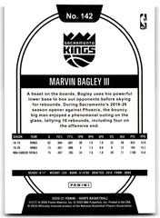 2020 Hoops Marvin Bagley III Sacramento Kings Card 142