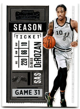 2020 Panini Contenders Game Ticket Bronze DeMar DeRozan San Antonio Spurs Card 66