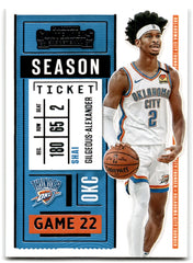 2020 Panini Contenders Game Ticket Bronze Shai Gilgeous-Alexander Oklahoma City Thunder Card 74