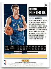2020 Panini Contenders Michael Porter Jr. Denver Nuggets Card 97