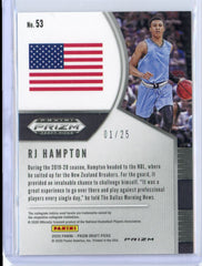 2020 Panini Prizm Draft Picks Collegiate RJ Hampton Pink Disco /25 Card 53