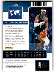 2021 Panini Contenders International Ticket Shai Gilgeous-Alexander Card 25