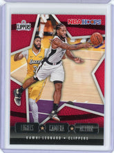 2020-21 Panini NBA Hoops Basketball Kawhi Leonard Lights Camera Action Card #19
