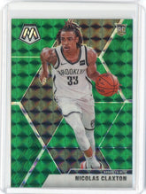 2019-2020 Panini Mosaic Basketball Nicholas Claxton Green Prizm Card #236