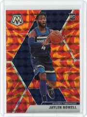 2019-2020 Panini Mosaic Basketball Jalen Howell Reactive Orange Prizm RC Card #212