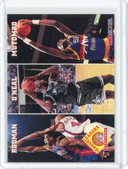 1993-94 NBA Hoops Basketball League Leaders Shaq Rodman Mutombo Card #284