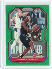 2020-21 Panini Prizm Basketball Kawhi Leonard Green Prizm Card #209
