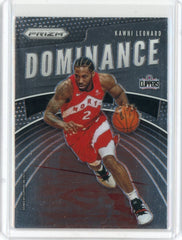 2019-20 Panini Prizm Basketball Kawhi Leonard Dominance Card #16