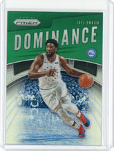 2019-20 Panini Prizm Basketball Joel Embid Dominance Green Prizm Card #14