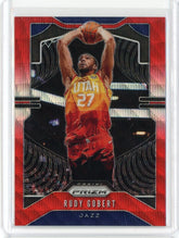 2019-20 Panini Prizm Basketball Rudy Gobert Red Wave Prizm Card #168