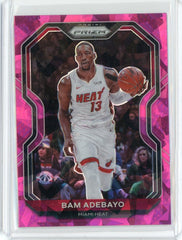 2020-21 Panini Prizm Basketball Bam Adebayo Pink Cracked Ice Prizm Card #138