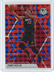2019-20 Panini Mosaic Basketball Jimmy Butler Reactive Blue Prizm Card #130