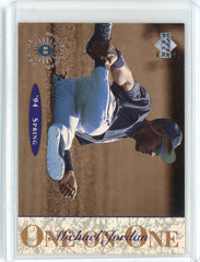 1995-96 Upper Deck Baseball Michael Jordan One on One Card #6