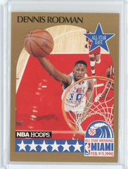 1990-91 NBA Hoops Baksetball Dennis Rodman All Star East Card #10