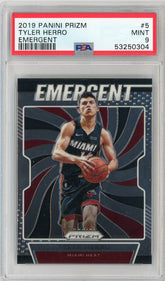 2019-20 Panini Prizm Tyler Herro Emergent Rookie Card #5 PSA 9 MINT